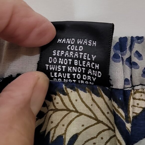 Elementz Blue Patchwork Krinkle Peasant/Boho Style Flowy Skirt - Picture 10 of 10